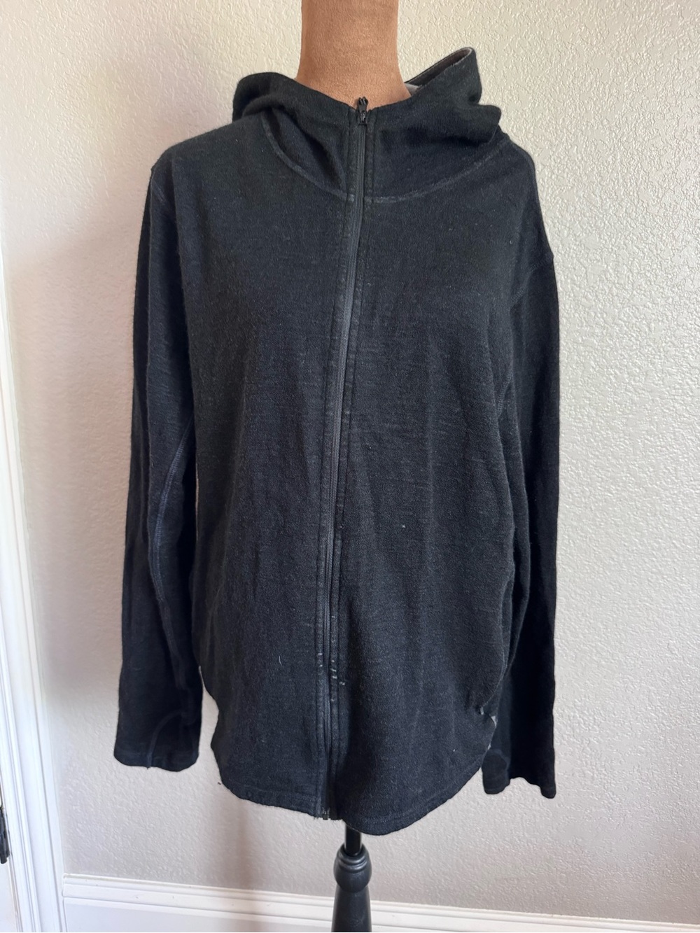 PAKA Breathe Alpaca Full Zip Hoodie Jacket Black XL Peru Women’s